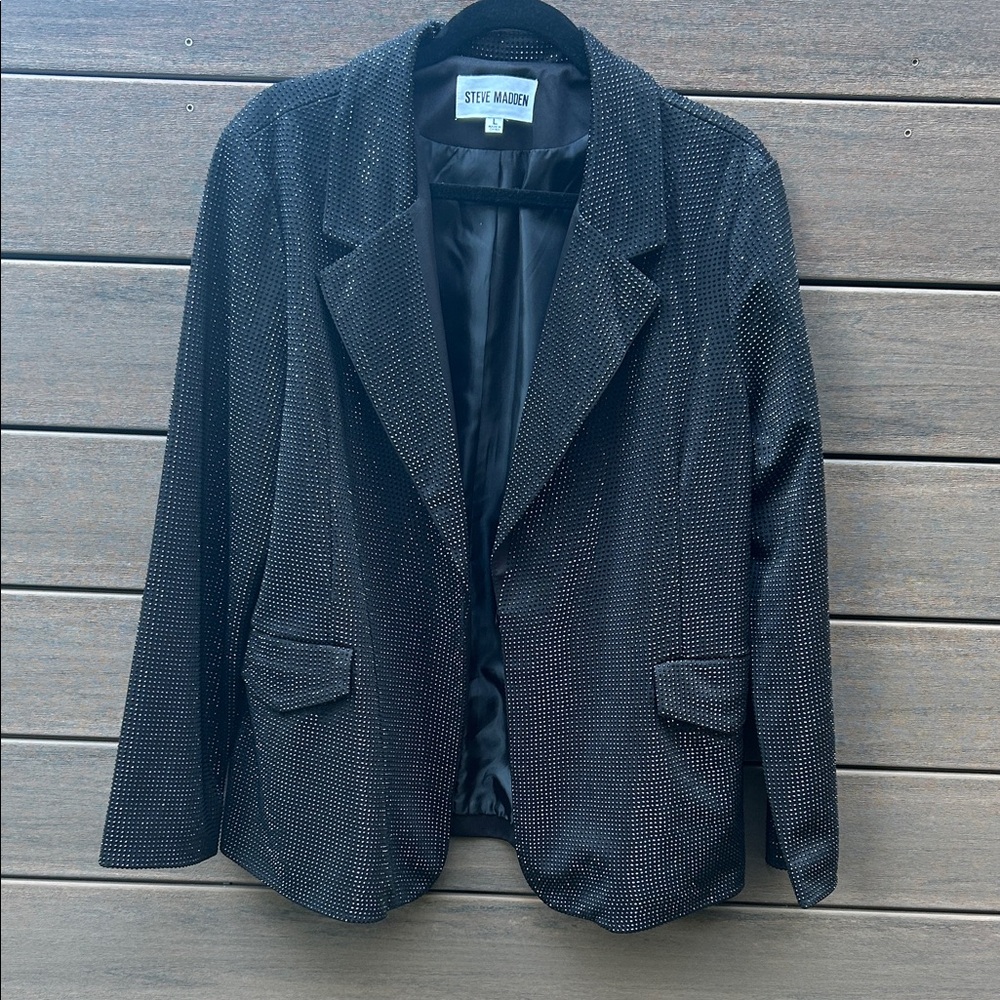 Steve Madden Glittering Black Blazer